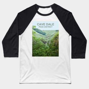 Cave Dale Castleton Derbyshire Peak District. Travel poster Baseball T-Shirt